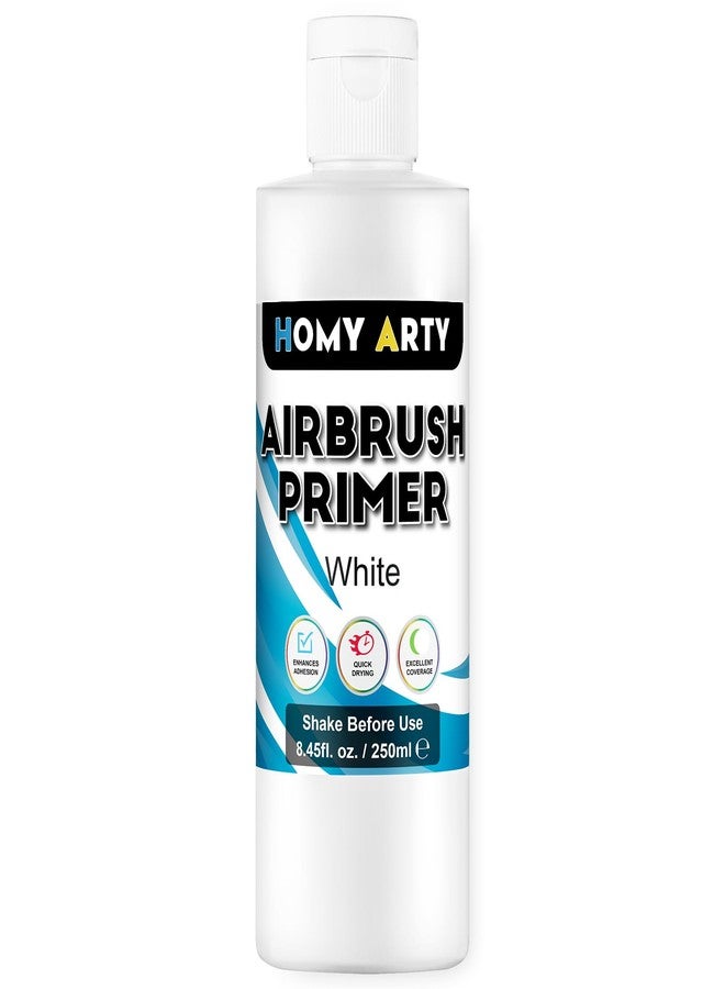 HOMY ARTY Airbrush Primer - White, 8.45 fl.oz 250ml Acrylic Primer for Airbrush Paint, Quick-Drying Matte Finish for Acrylic Paint with Excellent Adhesion to Plastic Models, Metal, Canvas - Image 1