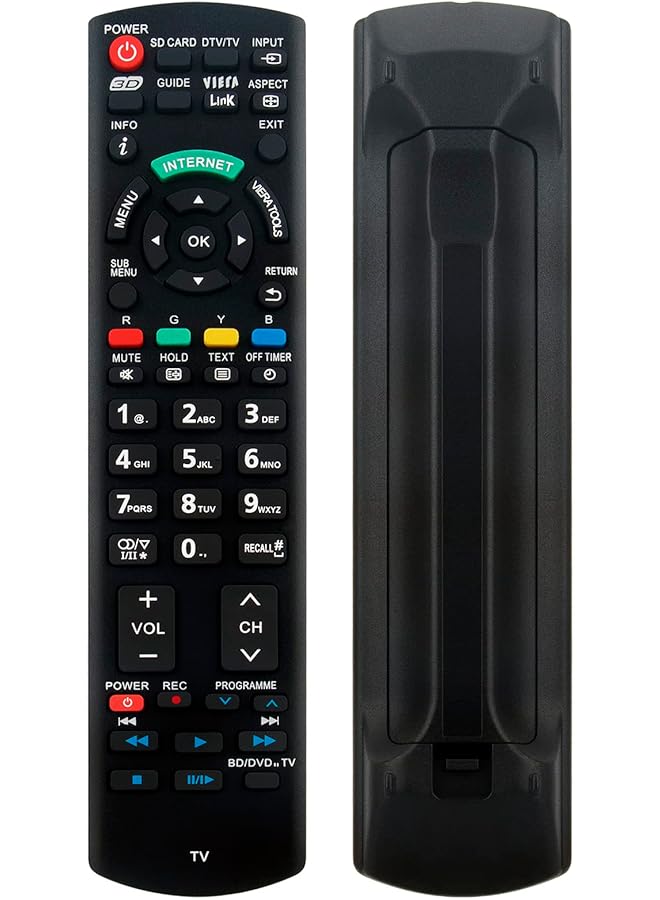 The Bros جهاز تحكم عن بعد بديل N2QAYB000603 يناسب تلفزيون باناسونيك بلازما LCD TH-P50X30P TH-P42X30Q TH-P50X30Q TH-P42X30T TH-P50X30T TH-P42X30V TH-P50X30V TH-L32C30K TH-L32C30M TH-L32C30T TH-L32C30X - Image 1