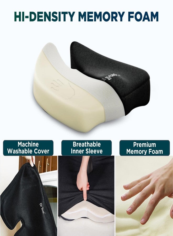Dr Trust USA 396 Orthopedic Coccyx Seat Cushion for Tailbone, Hip, Thigh, Sciatica & Lower Back Pain Relief, Ergonomic Memory Foam Contoured Cushion for Car, Office & Home Chair Sitting, Up to 100 Kg - Image 4