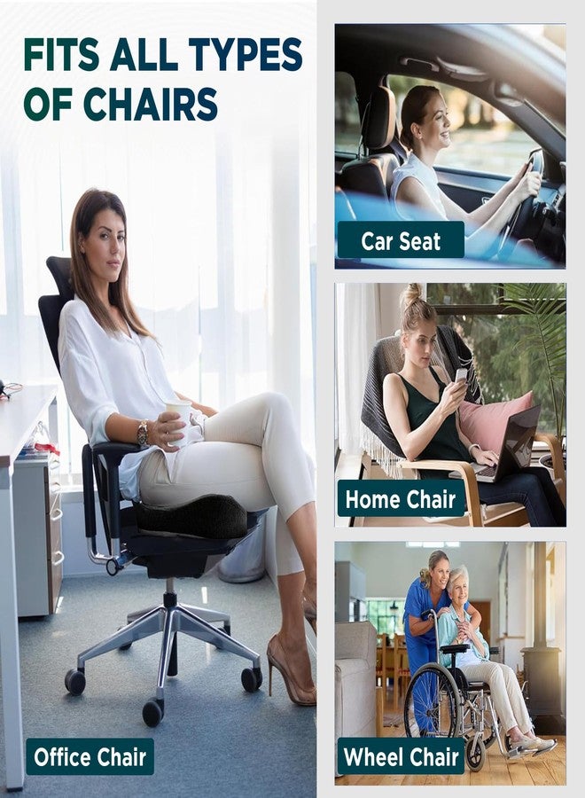 Dr Trust USA 396 Orthopedic Coccyx Seat Cushion for Tailbone, Hip, Thigh, Sciatica & Lower Back Pain Relief, Ergonomic Memory Foam Contoured Cushion for Car, Office & Home Chair Sitting, Up to 100 Kg - Image 5
