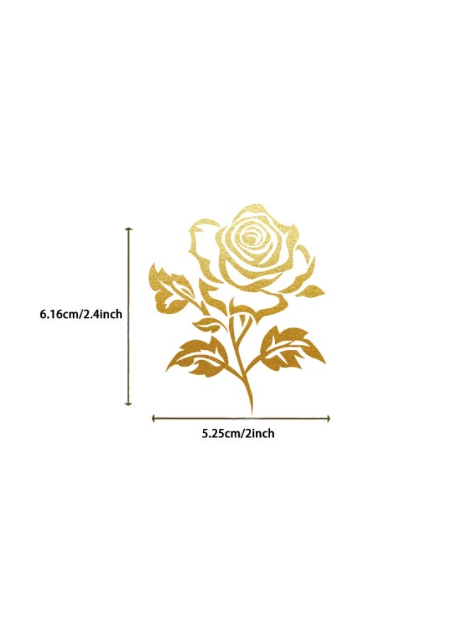 50pcs Golden Plants Stickers PET Transparent Sticker for Kids Golden Flowers Deals DIY Crafts Album Bullet Scrapbooking Junk Journal Journaling Planner Laptop Decor for Kids Teens Adults - Image 5