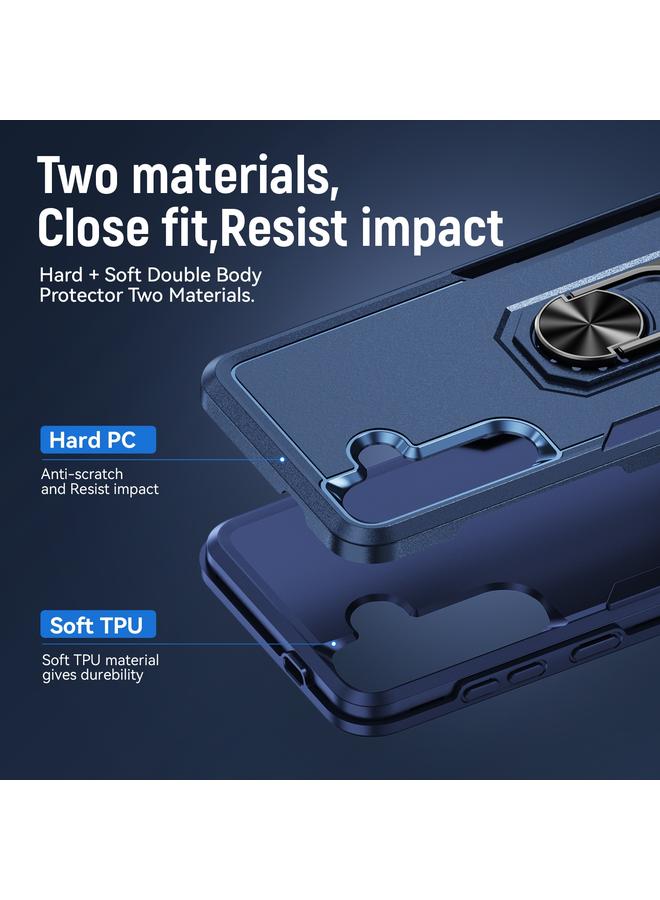 S-TOP Case For Samsung Galaxy S24+ 5G Pioneer Armor Heavy Duty PC + TPU Phone Case with Holder - Image 3