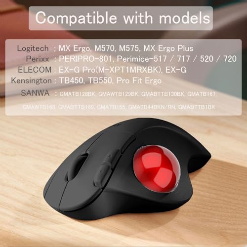 Tedubax Trackball 34mm/1.34 Inches, Replacement Ball for Logitech M575, M570, MX Ergo, ELECOM, Kensington, Perixx, and Other Compatible Trackball Mice, Glossy - Red - Image 2