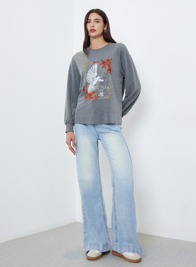 Take Two Grey Fleetwood Graphic Round Neck T-Shirt - Image 2