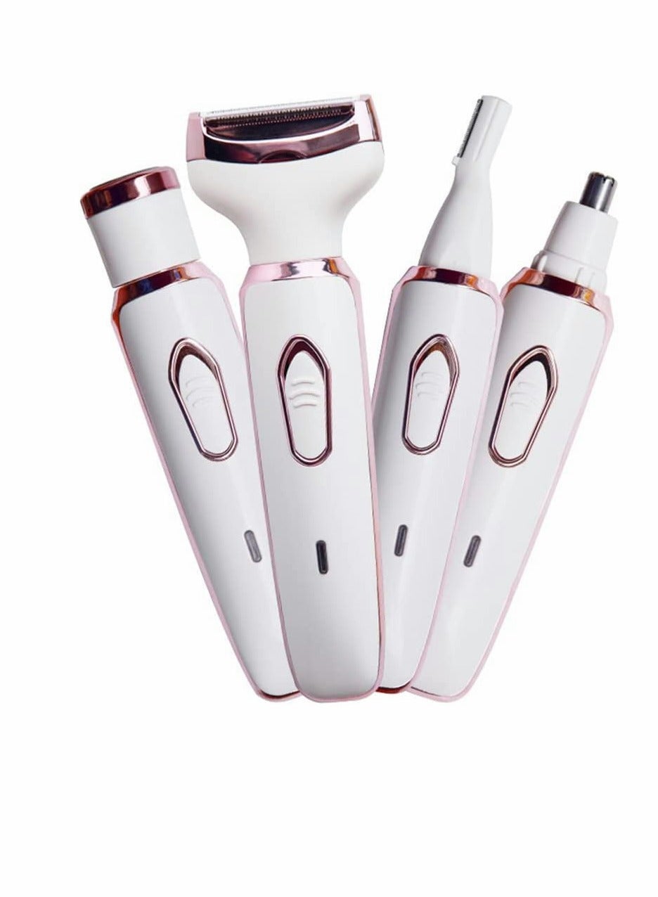 Electric Razor for Women, Hair Trimmer for Face Beard Mustache Arm Leg Armpit Bikini, Painless 2 in 1 Shaver with 3 Stainless Steel Blades and Floating Head, Rechargeable Cordless Hair Clipper