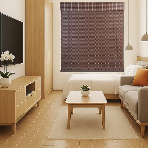 Mr.Chickwala Light Filtering & Cooling PVC Exterior & Interior Window Blind for Balcony and Outdoor Area - Sun Shade, Heat Reducing, Rain Resistant Choclate Brown (4Feet X 5Feet) - Image 3