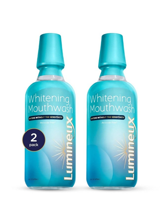 Lumineux Teeth Whitening Mouthwash, 16 Oz. 2 Pack - Peroxide Free - Enamel Safe - Whitening Without The Sensitivity - NO Alcohol, Fluoride & SLS Free - Image 1