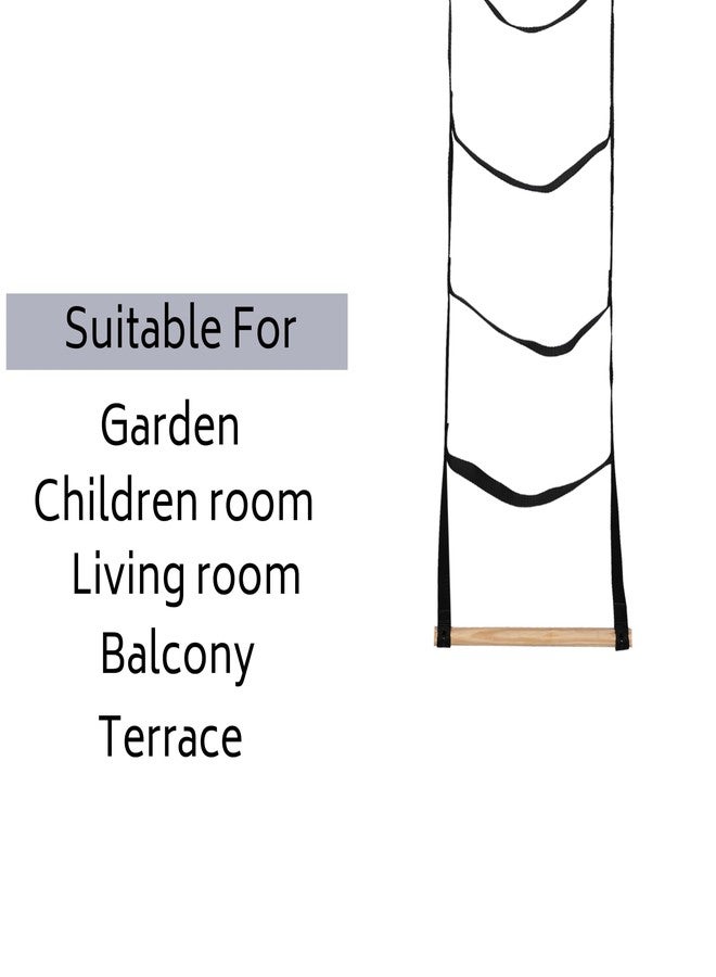 BOFFLE شبكة تسلق بوفل، مسار عقبات نينجا واريور للأطفال، سلم شبكي من الحبال، قضبان متسلقة لجدار التسلق، صالات ألعاب الغابة، تدريب شريطي لألعاب الأرجوحة الداخلية والخارجية (طبقة واحدة) - Image 3