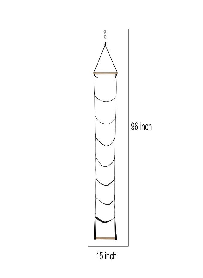 BOFFLE شبكة تسلق بوفل، مسار عقبات نينجا واريور للأطفال، سلم شبكي من الحبال، قضبان متسلقة لجدار التسلق، صالات ألعاب الغابة، تدريب شريطي لألعاب الأرجوحة الداخلية والخارجية (طبقة واحدة) - Image 5