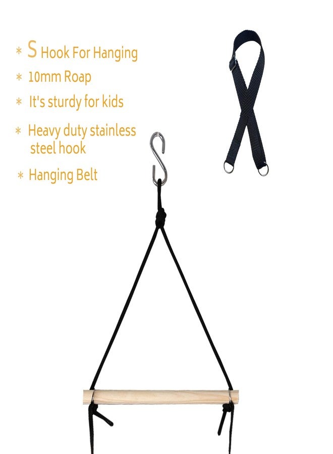 BOFFLE شبكة تسلق بوفل، مسار عقبات نينجا واريور للأطفال، سلم شبكي من الحبال، قضبان متسلقة لجدار التسلق، صالات ألعاب الغابة، تدريب شريطي لألعاب الأرجوحة الداخلية والخارجية (طبقة واحدة) - Image 4