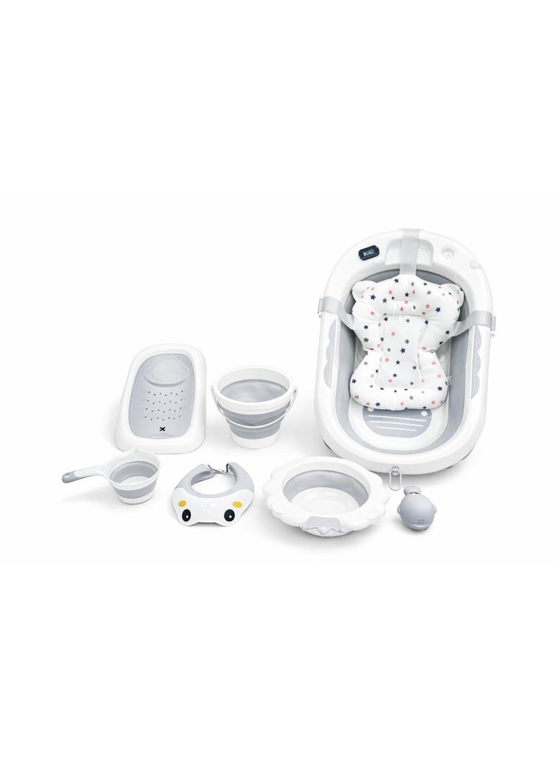 DEHKAH 8-in-1 Premium Collapsible Baby Bath Set with Tub, Support Seat, and Accessories - Newborn to Toddler - Image 1