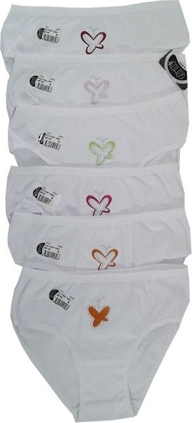 Gümüş Silver Underwear Stoned Girls Slip Panties 12 Pack - Image 1