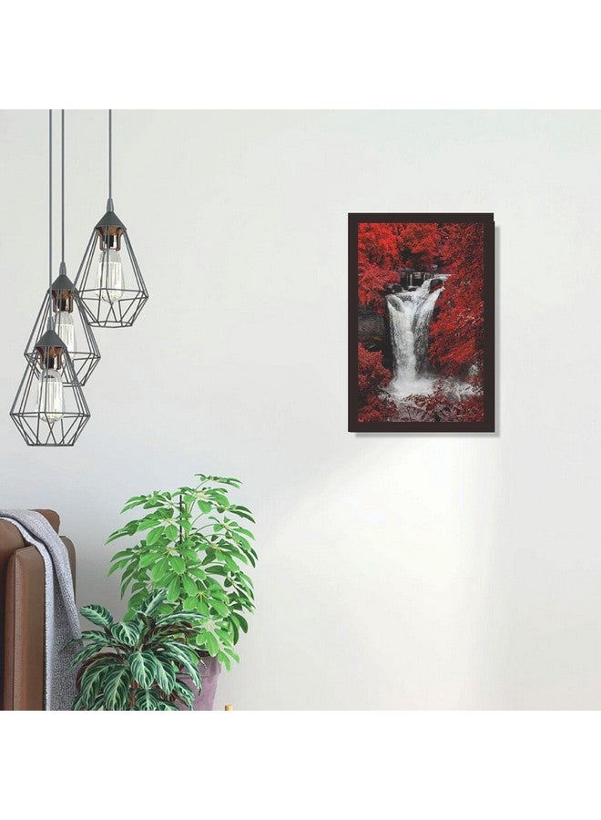 Mad Masters Waterfall Scenery Framed Photo, Wall Hanging Home Decor Painting for Living Room & Bedroom Decoration (18 x 12 Inch,Paper) - Image 4