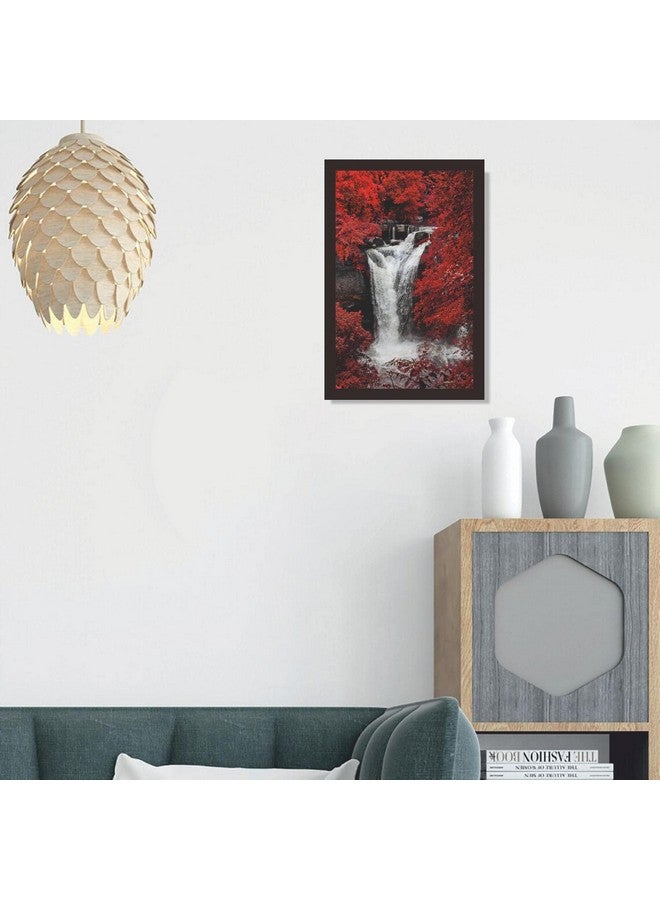 Mad Masters Waterfall Scenery Framed Photo, Wall Hanging Home Decor Painting for Living Room & Bedroom Decoration (18 x 12 Inch,Paper) - Image 5