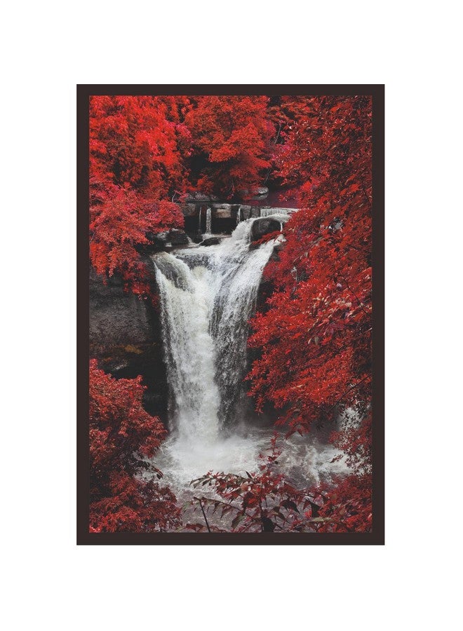 Mad Masters Waterfall Scenery Framed Photo, Wall Hanging Home Decor Painting for Living Room & Bedroom Decoration (18 x 12 Inch,Paper) - Image 1
