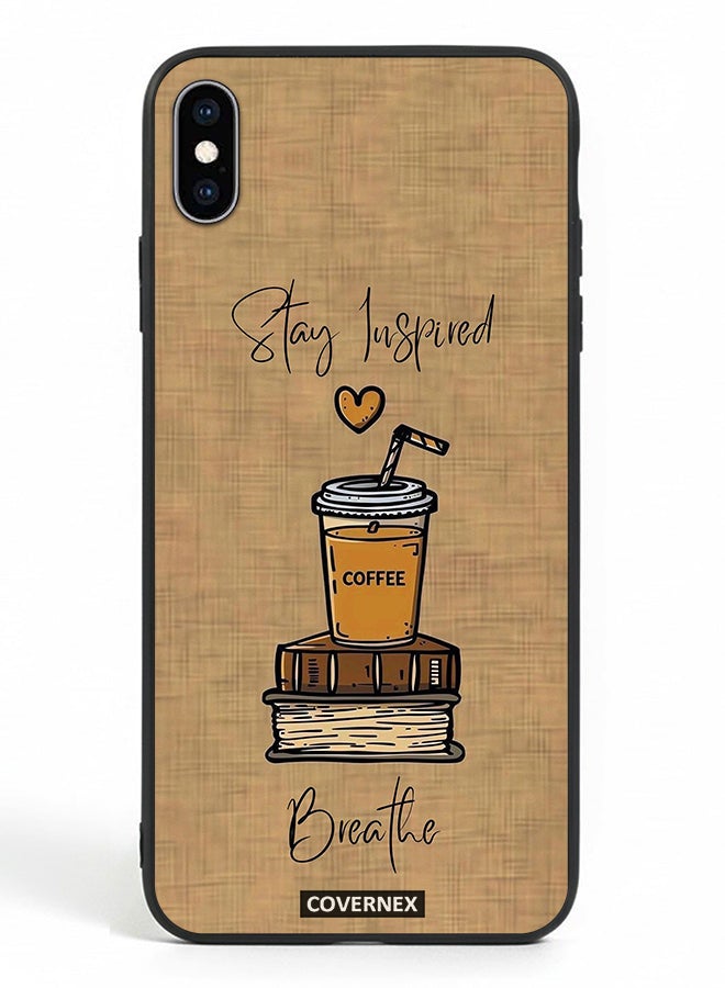 Covernex Apple iPhone Xs Max Protective Case Cover Printed Featuring Breath And Stay Inspired - Image 2