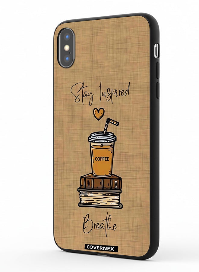 Covernex Apple iPhone Xs Max Protective Case Cover Printed Featuring Breath And Stay Inspired - Image 1