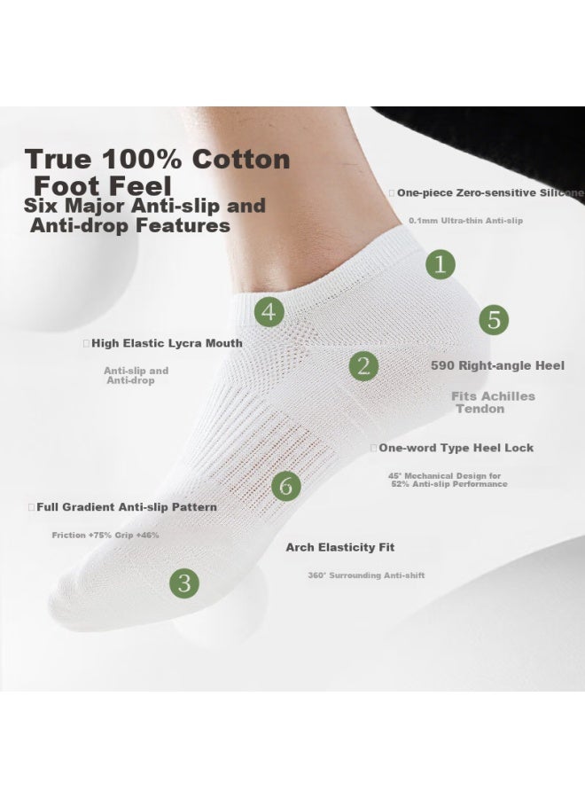 Picking up socks Pickup Socks Men'S Summer Thin Antibacterial And Odor-Resistant Essential Oil Mid-Tube Casual Socks Pure Cotton Breathable Men'S Sports Socks 6 Pairs Pack - Image 3