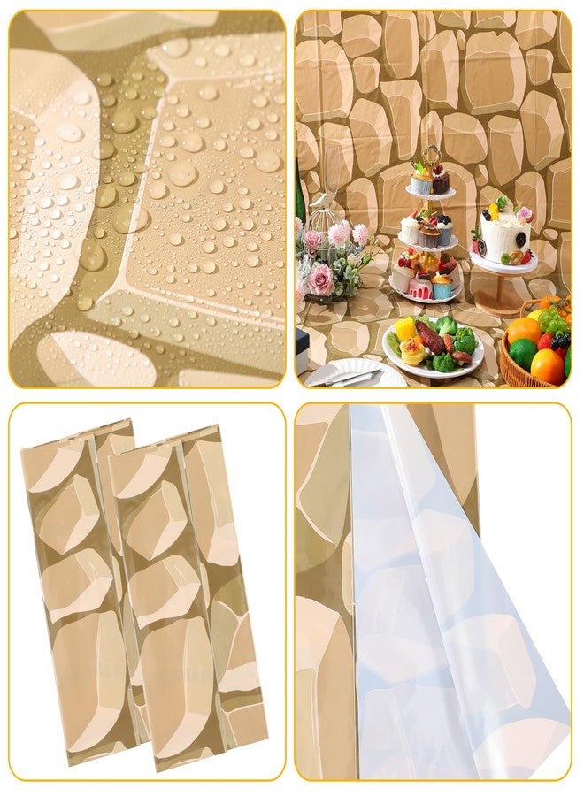 تشوانغ دي Chuangdi 2 ورقة 4.5 × 9 قدم جدار حجري من الطوب خلفية التصوير الفوتوغرافي جدار المشهد ورق الحائط الستائر الباب مفرش طاولة قابل للإزالة صورة زفاف حفلة هالوين كشك الصور الدعائم الاستوديو لافتة - Image 3