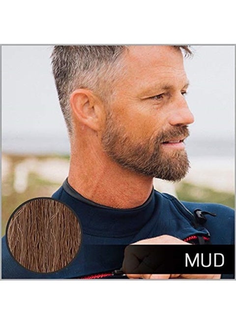 Grooming Instant Beard Color ECO 2 Pack Refill - Smudge and Water Resistant Quick Drying Brush on Color for Beards, Mustaches, and Eyebrows, Mud (Brown)