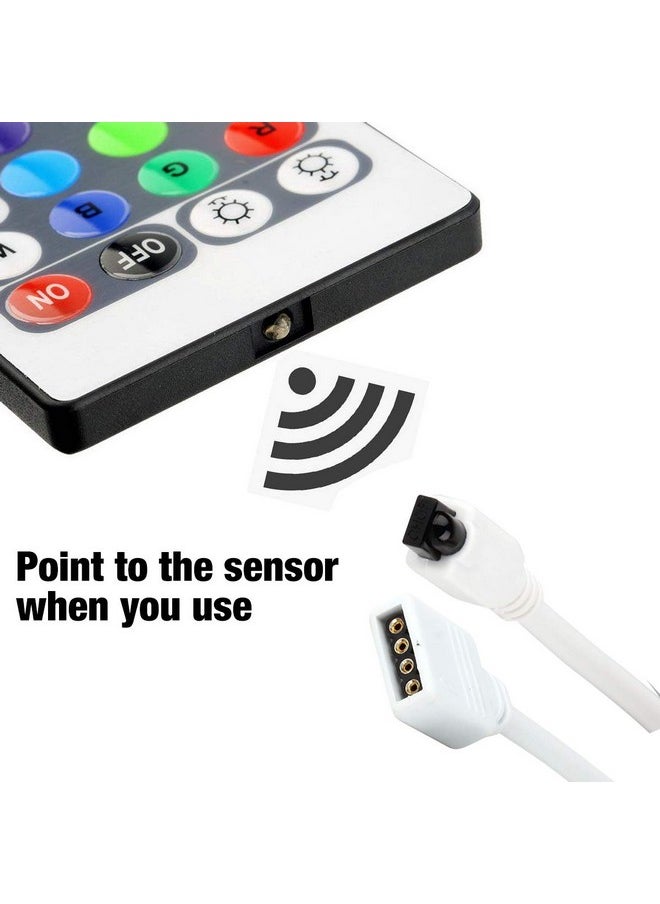 SUPERNIGHT - SUPERNIGHT RGB LED Light Strip Remote Controller, Dimmer for RGB LED Strip Lights, 44 Key Wireless IR Remote Controller for SMD 5050 3528 RGB Rope Lights - Image 1