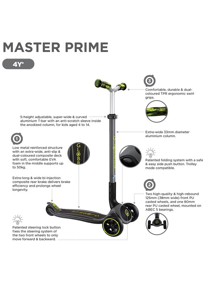 Globber Master Prime Scooter - Deep Pink/Black - Image 3