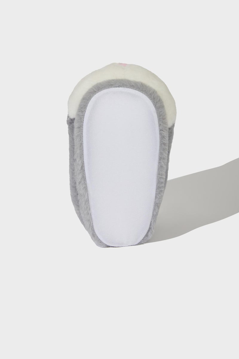 DeFacto Grey Girl Girl Bunny Themed Flat Sole Home Slippers Casual - Image 3