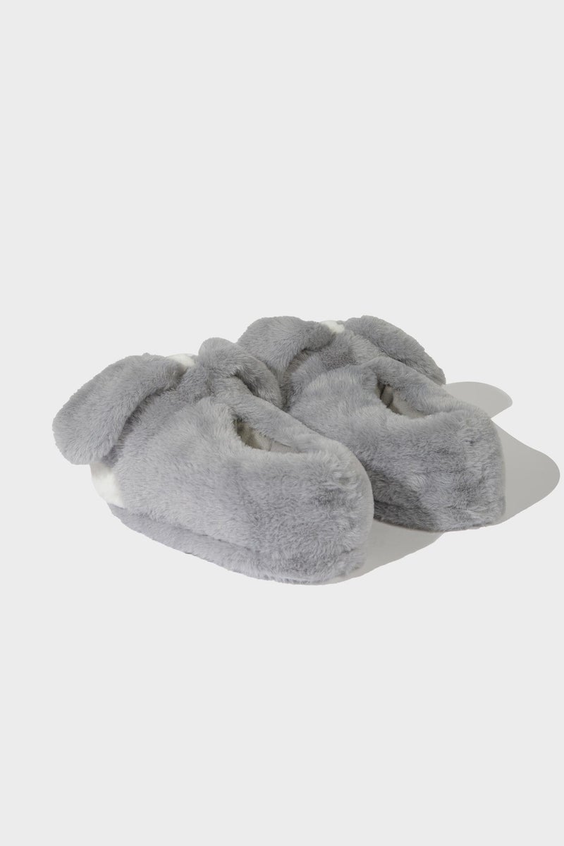 DeFacto Grey Girl Girl Bunny Themed Flat Sole Home Slippers Casual - Image 4