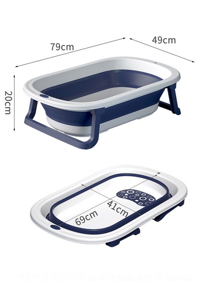 ZCM-HAPPY - Baby Portable Anti-Slip Folding Bathtub with Bath Mat - Non-Slip Baby Bath Tub and Bath Mat Set for Safe Baby Showers - Portable and Easy to Store Baby Bathing Solution - Image 1