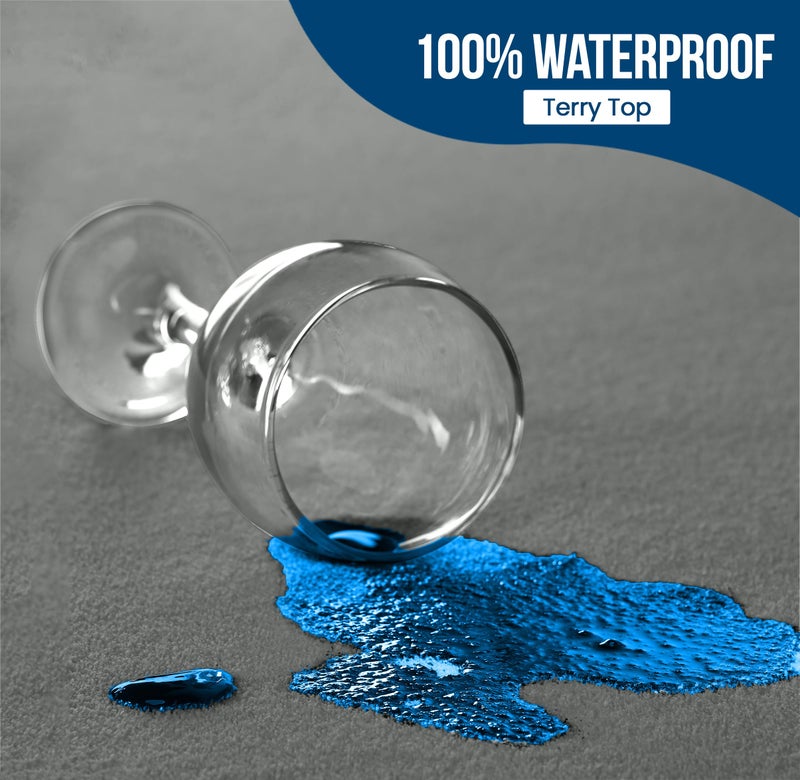 Utopia Bedding Waterproof Mattress Protector King Size, Premium 200 GSM Terry Mattress Cover, Soft & Breathable Bed Cover, Fitted Sheet Style with Stretchable Deep Pockets 17" (Gray) - Image 2