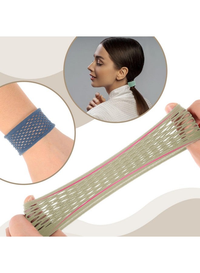 تشوانغ دي ربطات شعر كبيرة من القطن من Chuangdi، 20 قطعة، ربطات شعر سميكة مجوفة من القطن، ربطات شعر رياضية شبكية مرنة للشعر الكثيف والمجعد (ألوان جديدة) - Image 3