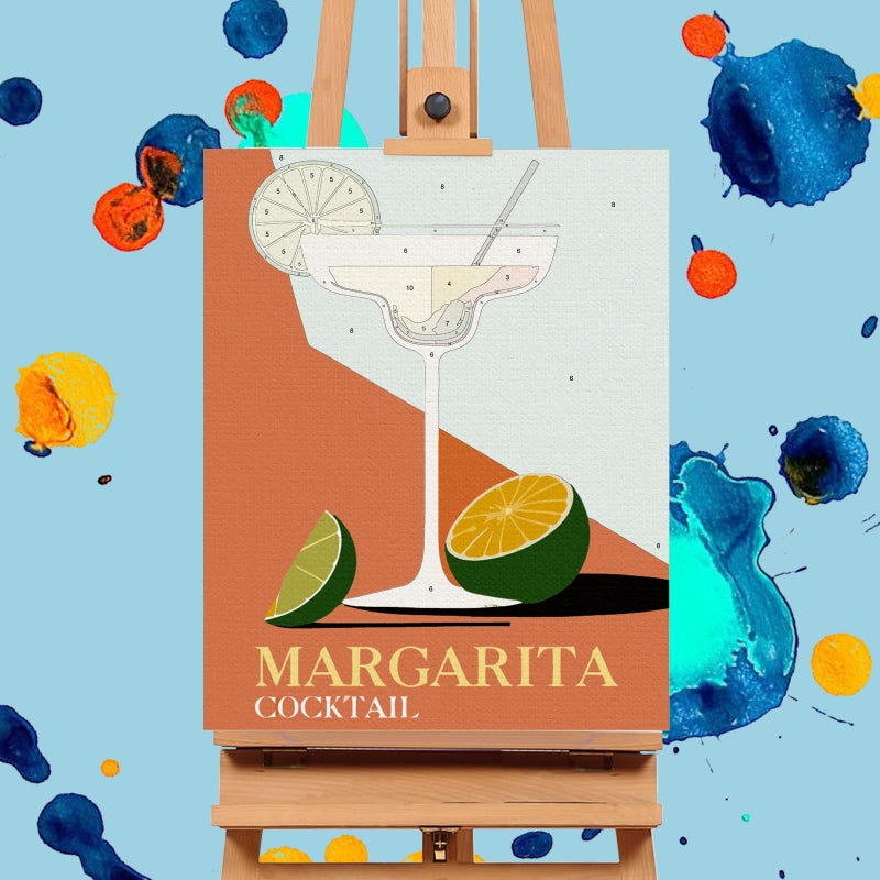 Offito 6 Pack Paint by Numbers Kit for Adults Beginners - 8x10 Inch Cocktail Adult Paint by Number Kits on Canvas, Cocktail DIY Acrylic Oil Number Painting Kits for Adults, Perfect for Gift Home Decor - Image 4