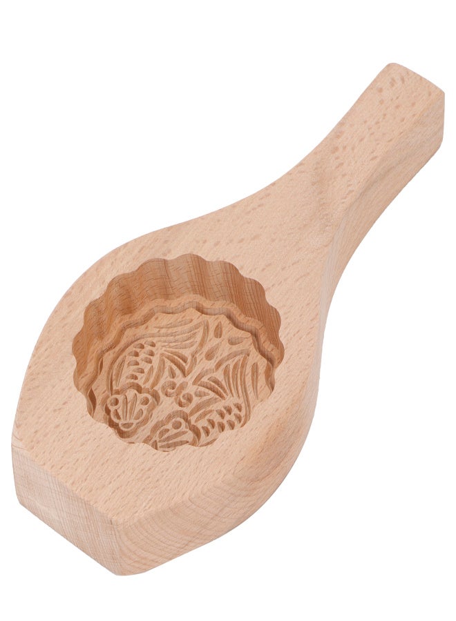 Wood Mooncake Mold DIY Cookies Fondant Cake Baking Mold Kitchen Decoration ToolsMoon Fish - Image 4