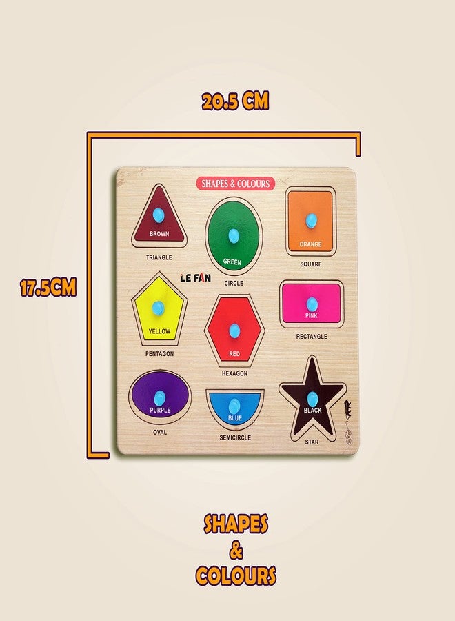Lefan Wooden Puzzles Wooden Educational Shape Color Puzzle Geometric Recognition Board Toys Perfect for Developing Creativity for Kids - Image 2