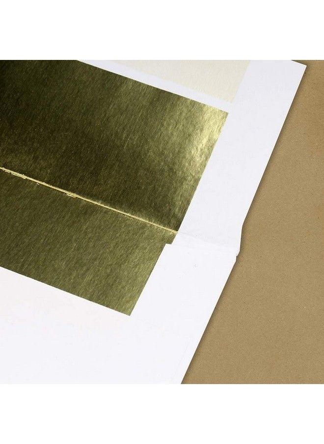 JAM Paper 6 X 6 Square Foil Lined Envelopes White With Gold Foil 50 Pack  - Image 4