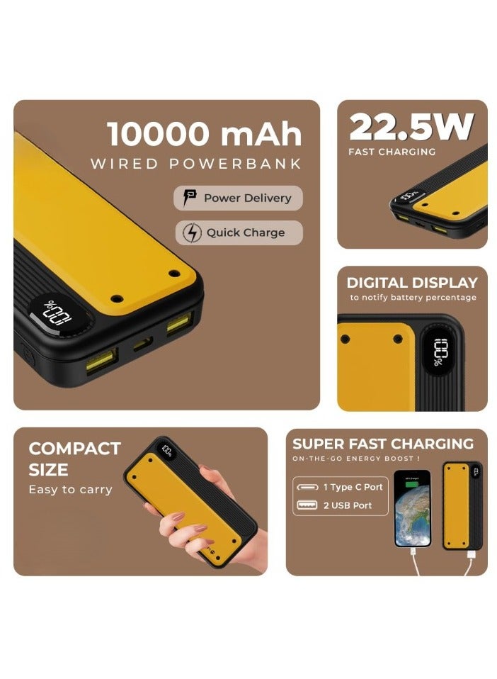 mpBLBERRI بنك طاقة بسعة 10,000 مللي أمبير مزدوج USB و Type-c | mpBLBERRI BLB-P703 - Image 3