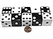 Koplow Games مجموعة من 10 نرد عكسي D6 بحجم 25 مم كبير غير شفاف، 5 من كل من الأبيض والأسود - Image 4