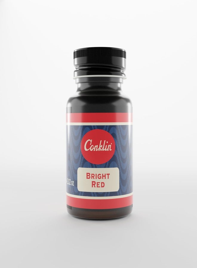 CONKLIN Bottled Ink (Bright Red) for Fountain Pen - 60 ml Bottle - Image 1