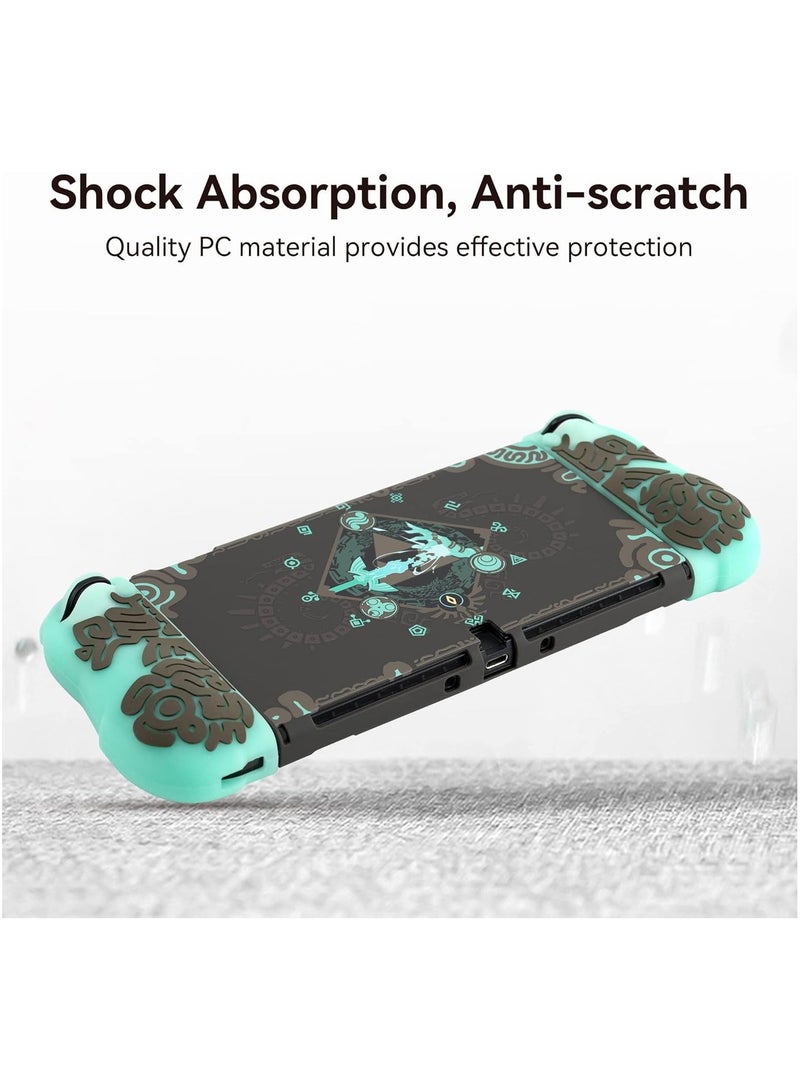 general Compatible Nintendo Switch OLED Case Cover with Illuminated Controller Dockable Case, Scratch Resistant and Shock Absorbing Design - Image 2