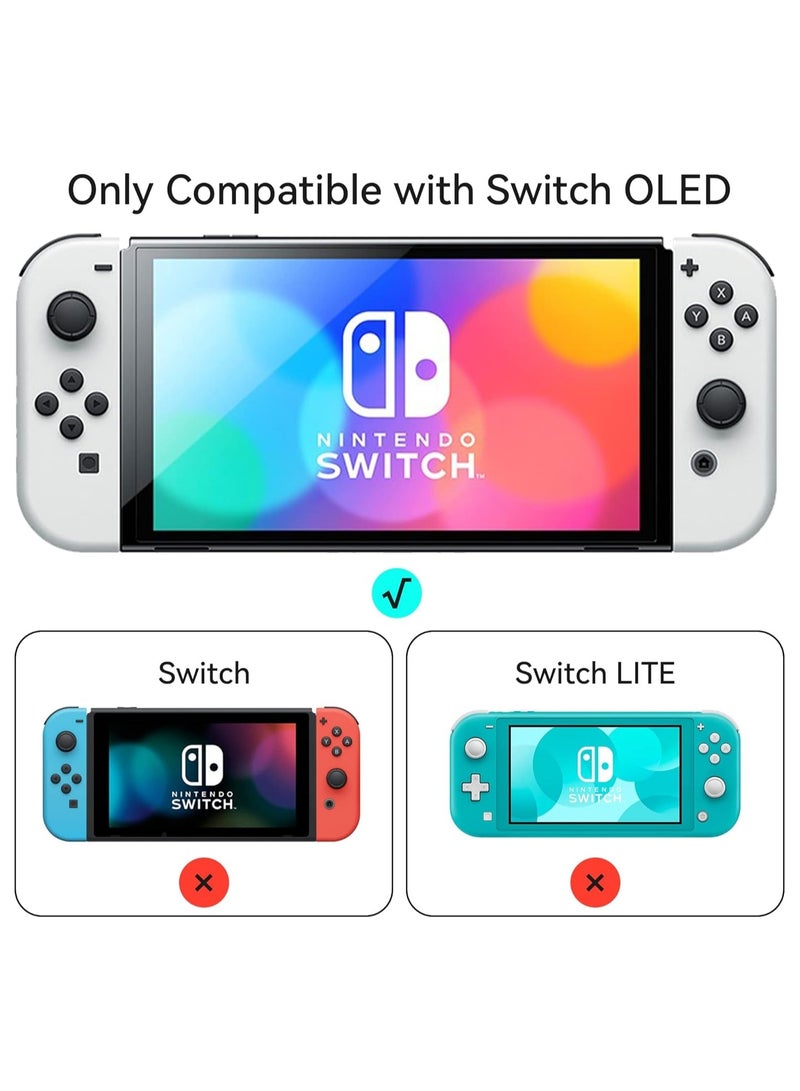 general Compatible Nintendo Switch OLED Case Cover with Illuminated Controller Dockable Case, Scratch Resistant and Shock Absorbing Design - Image 3