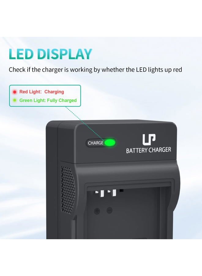 LP EN-EL12 LP Battery Charger, Compatible with Nikon COOLPIX A900,W300,W300s,S1100pj,S1200pj,AW120,AW120s,AW130,AW130s,P330,P340,S9700,S9700s,S9900,S9900s,KeyMission 170,KeyMission 360 Cameras and More - Image 4