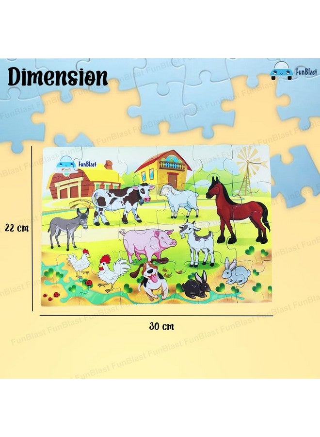 فنبلاست لعبة تركيب الصور المقطوعة للحيوانات الأليفة من FunBlast للأطفال من سن 3 إلى 5 سنوات - 24 قطعة (متعددة الألوان، مقاس 30×22 سم) - Image 2