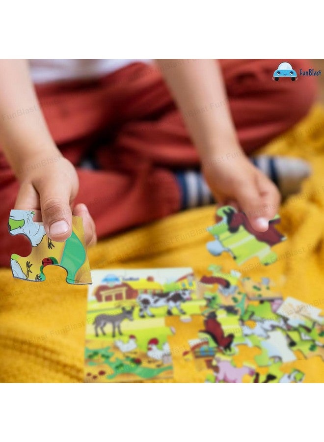 فنبلاست لعبة تركيب الصور المقطوعة للحيوانات الأليفة من FunBlast للأطفال من سن 3 إلى 5 سنوات - 24 قطعة (متعددة الألوان، مقاس 30×22 سم) - Image 5