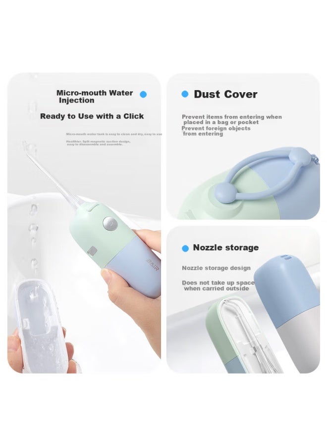 B-Air Bai'er V6 Mini Magnetic Portable Water Flosser Orthodontic Electric Tooth Cleaner Travel Oral Irrigator With Gift Box For Girlfriend - Pink Dewy Mist - Image 3