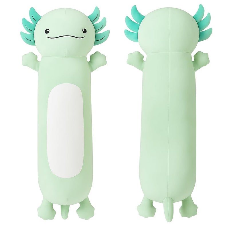 Dalmao 36 Giant Green Axolotl Stuffed Animal Cute Soft Long Axolotl Plush Large Body Pillow Big Squishy Plushies Toy Gift for Kids Boys Birthdays Halloween Christmas - Image 3