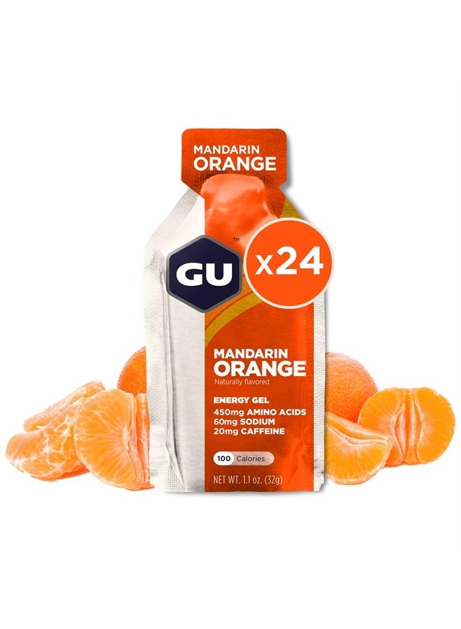 GU ENERGY GEL GU Energy Original Sports Nutrition Energy Gel, Vegan, Gluten-Free, Kosher, and Dairy-Free On-the-Go Energy for Any Workout, 24-Count, Mandarin Orange - Image 1