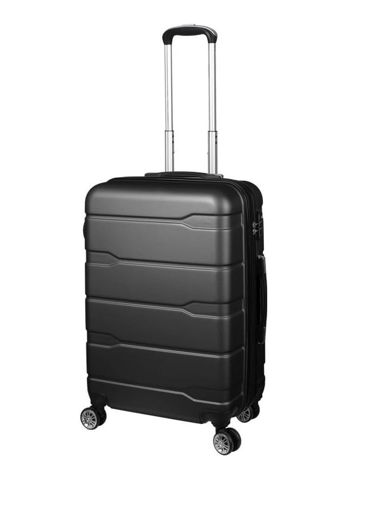 شنطة سفر قابلة للتوسيع مقاس 20 إنش من سليم بريدج، مزودة بقفل TSA، هيكل صلب، عجلات دوارة 360 درجة، باللون الأسود - Image 1