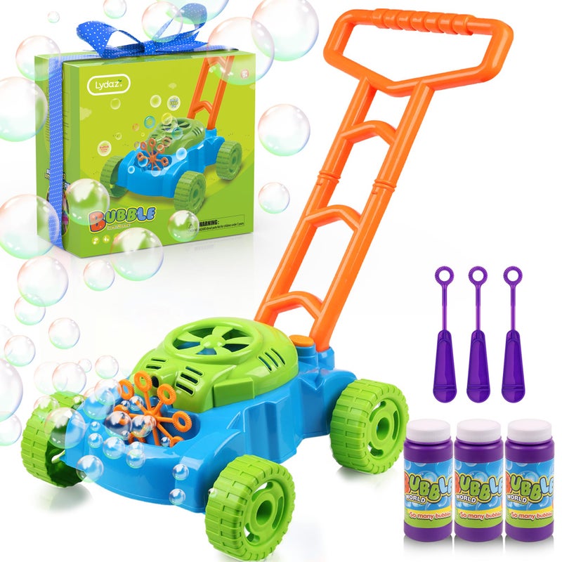 Lydaz Bubble Lawn Mower for Toddlers 13 Kids Bubble Machine for 1YearOld Boys Toy Gifts Gardening Easter Basket Stuffers Birthday Toys Push Summer Outdoor Toys for Preschool Baby Boys Age 1 2 3 - Image 2