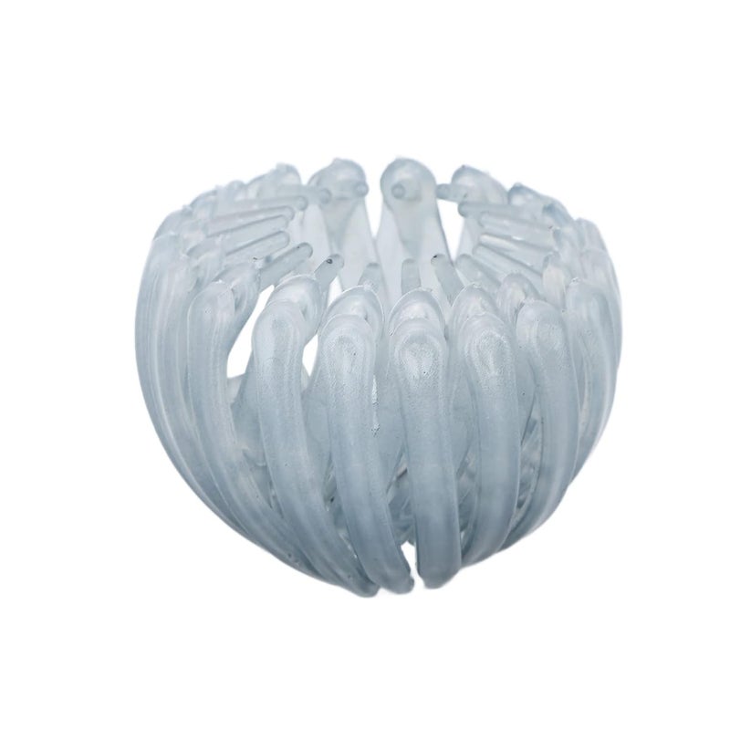 Bird Nest Hair Clip Plastic Resin Hairpin Expandable Ponytail Holder Fashionable Nest Shape in Jelly Ash for Women Girls