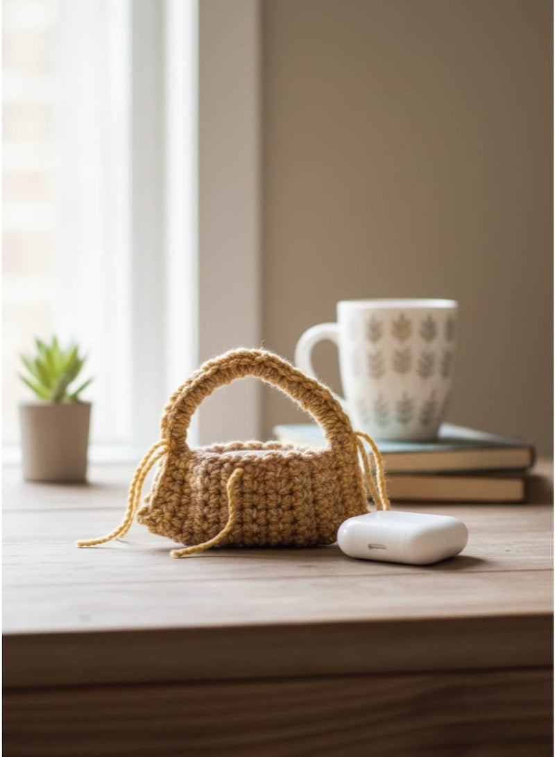 CROCHKA Handmade Mini Crochet Earbuds Case - Protective Cover for AirPods and TWS Headphones - Image 2